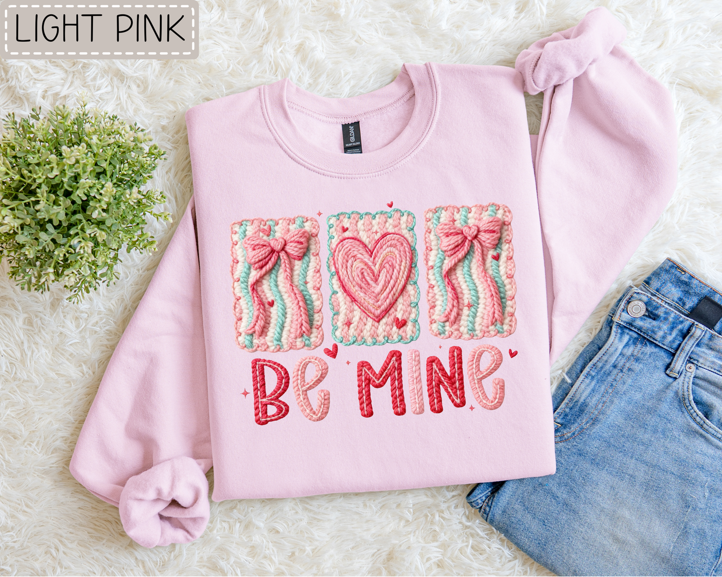 Faux Yarn Be Mine Sweatshirt.