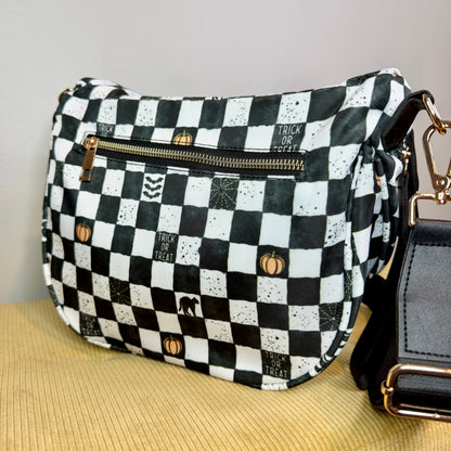The Roni Nylon Crossbody - Halloween Fall Plaid Trick or Treat