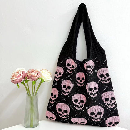 Tote Bag - Knit Sweater - Halloween Skull - PREORDER 8/18-8/21