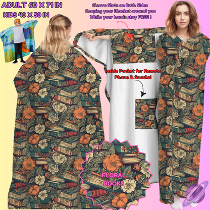 WEARABLE THROW RUN-FLORAL BOOKS-PREORDER CLOSING 8/31