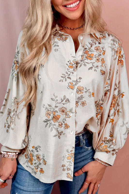Floral Silky Button Shirt FB
