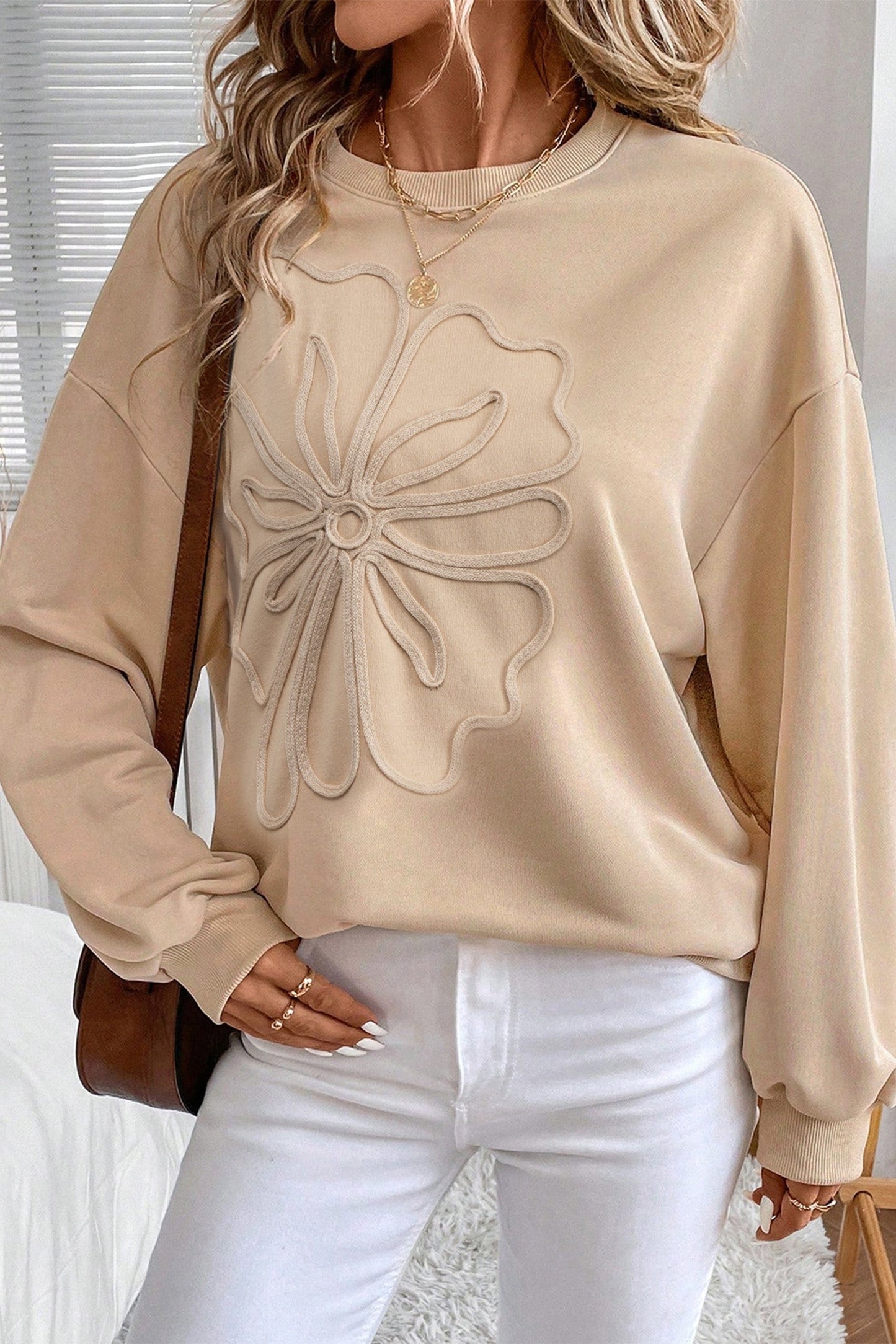 Flower Embroidered Sweatshirt RTS