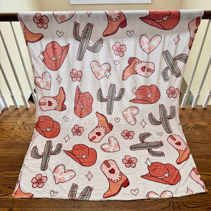 Blanket - Cowboy Cactus Western
