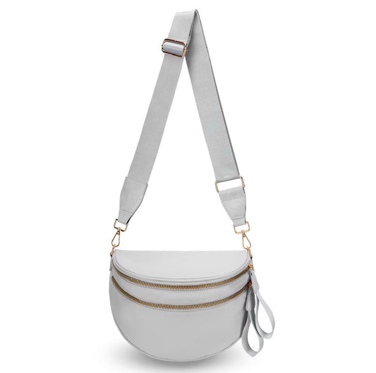 The Roni Nylon Crossbody - Solid Grey - PREORDER