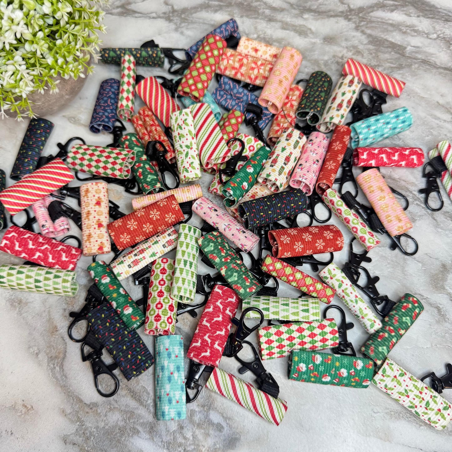 Lip Balm Chapstick Holder - Christmas Mix (Lip Balm Included)