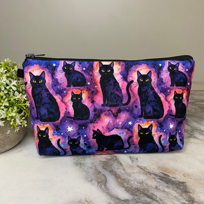 Pouch - Halloween Fall - Black Cat Galaxy