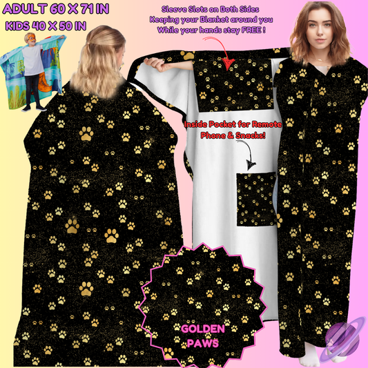 WEARABLE THROW RUN-GOLDEN PAWS-PREORDER CLOSING 8/31