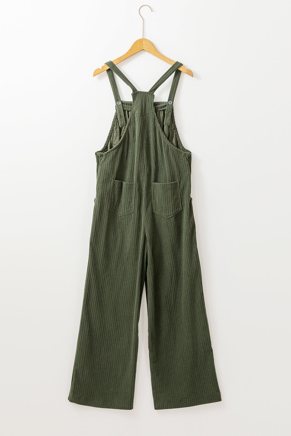 Green Corduroy Loose Overalls RTS
