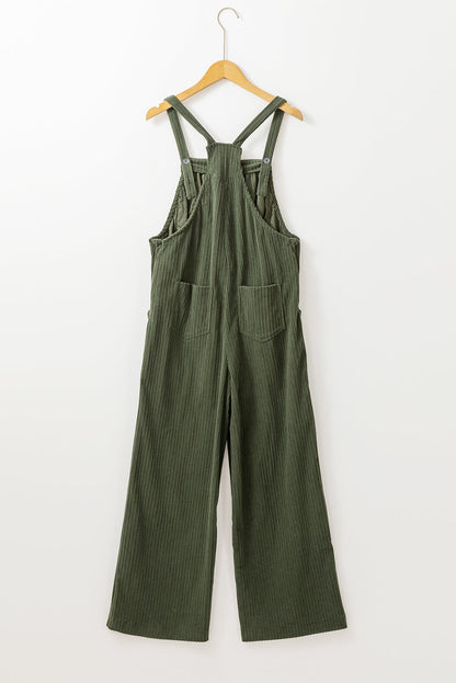 Green Corduroy Loose Overalls RTS
