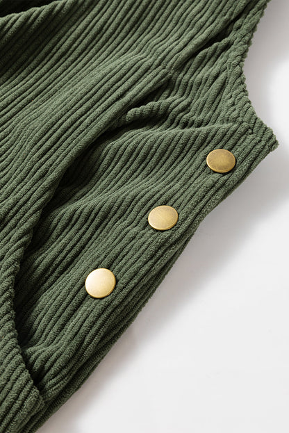 Green Corduroy Loose Overalls RTS
