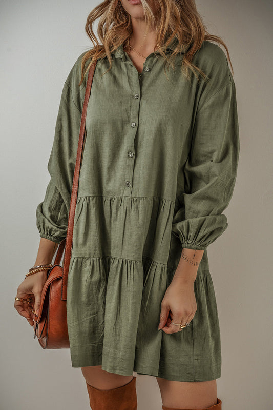 Puff Sleeve Dress *multiple colors* FB
