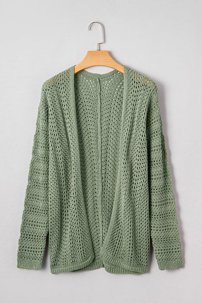 Green Scallop Edge Cardigan August.