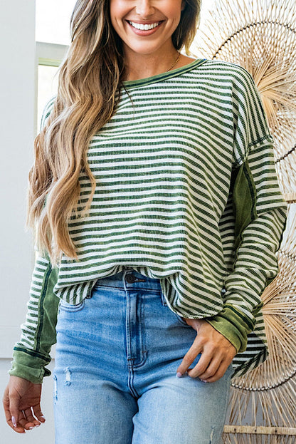 Stripe Thermal Knit Top FB