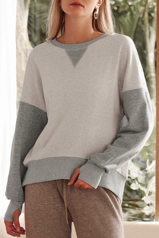 Grey Colorblock Sweatshirt FB
