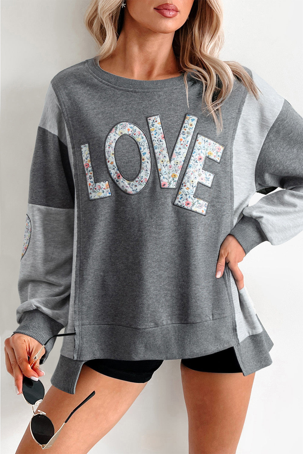 Grey LOVE Graphic Sweatshirt FB
