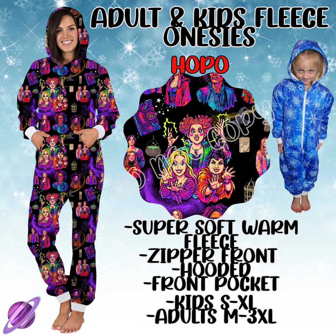 HOPO - ADULT & KIDS FLEECE ONESIES CLOSING 9/28