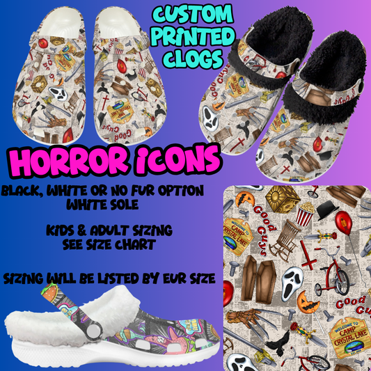 HORROR ICONS-CLOG 7 RUN-PREORDER CLOSING 10/17