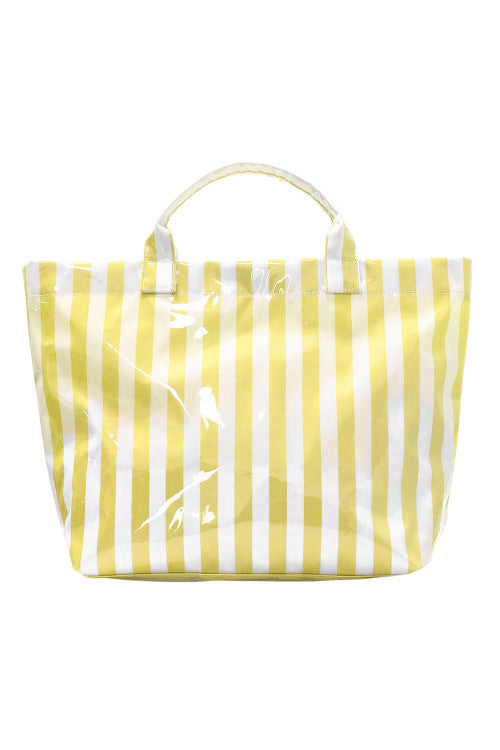 Glossy Striped Large Tote Bag FB
