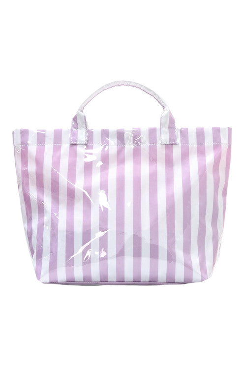 Glossy Striped Large Tote Bag FB