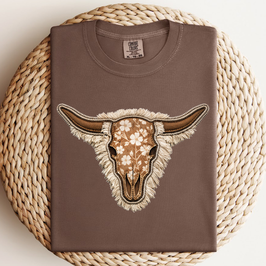 Floral Tassel Skull Mount Tee.