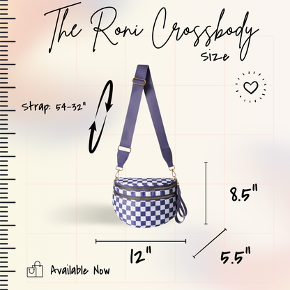 The Roni Nylon Crossbody - Houndstooth