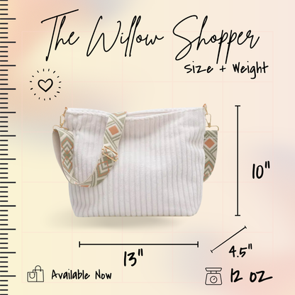 Willow - Corduroy Shopper Purse