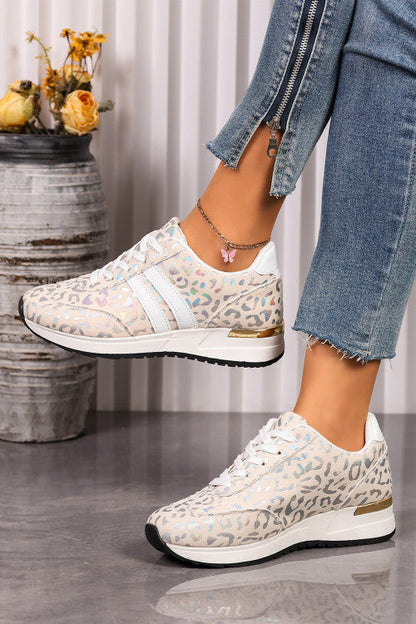 White Leopard Low Top Sneakers RTS