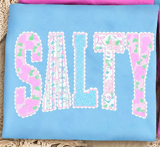 Scallop Floral Summer Salty Tee.