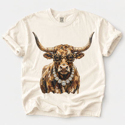 Rhinestone Necklace Pig Tee.