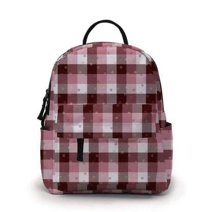 Mini Backpack - Valentine’s Day Pink Plaid