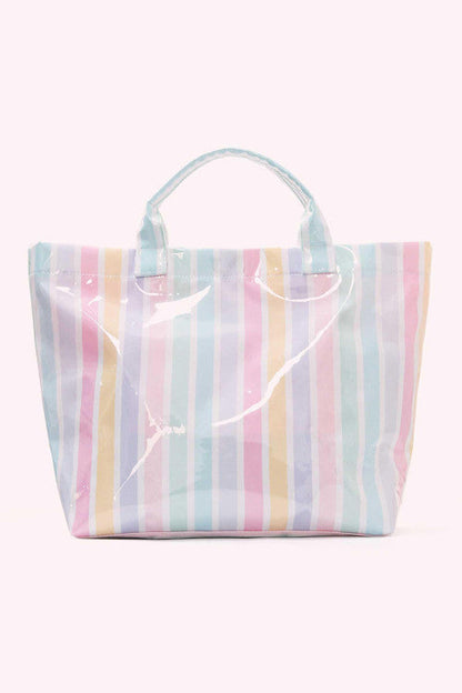 Glossy Striped Large Tote Bag FB