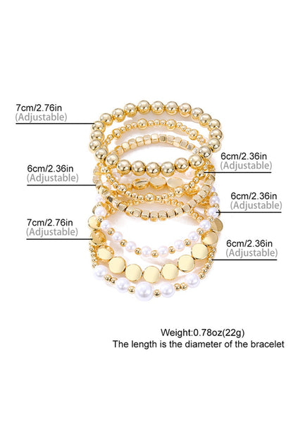 Gold Pearl Layered Bracelets RTS