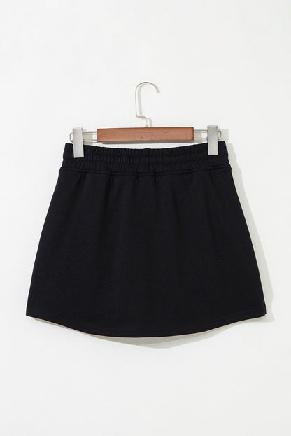 Black Casual Skort