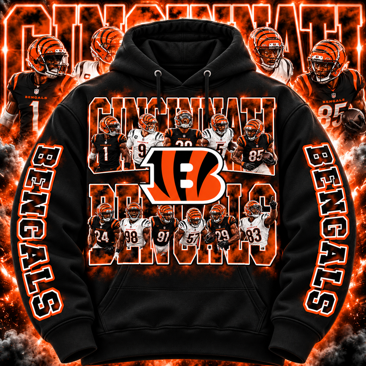 PRO FBALL HOODIE COLLECTION W/ SLEEVE PRINT GROUP 3