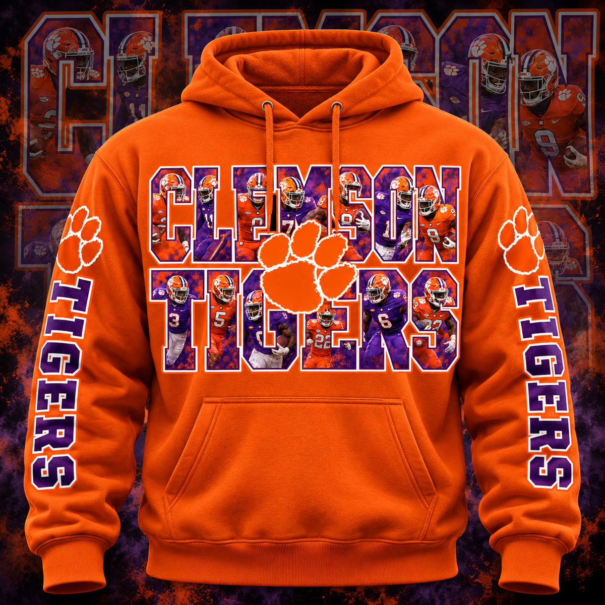 COLLEGE FB HOODIE W/ SLEEVE PRINT COLLECTION