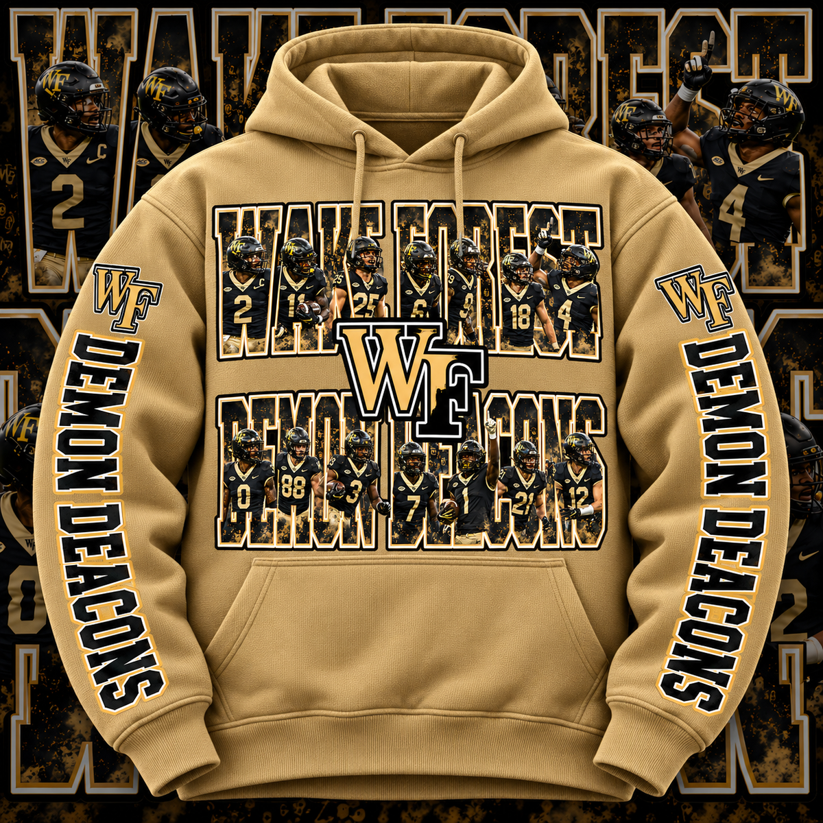 COLLEGE FB HOODIE W/ SLEEVE PRINT COLLECTION