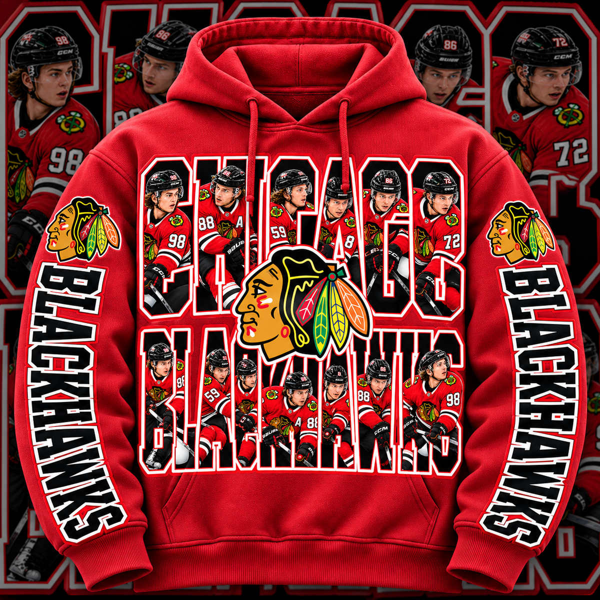 HOCKEY HOODIE COLLECTION W/ SLEEVE PRINT GROUP 1