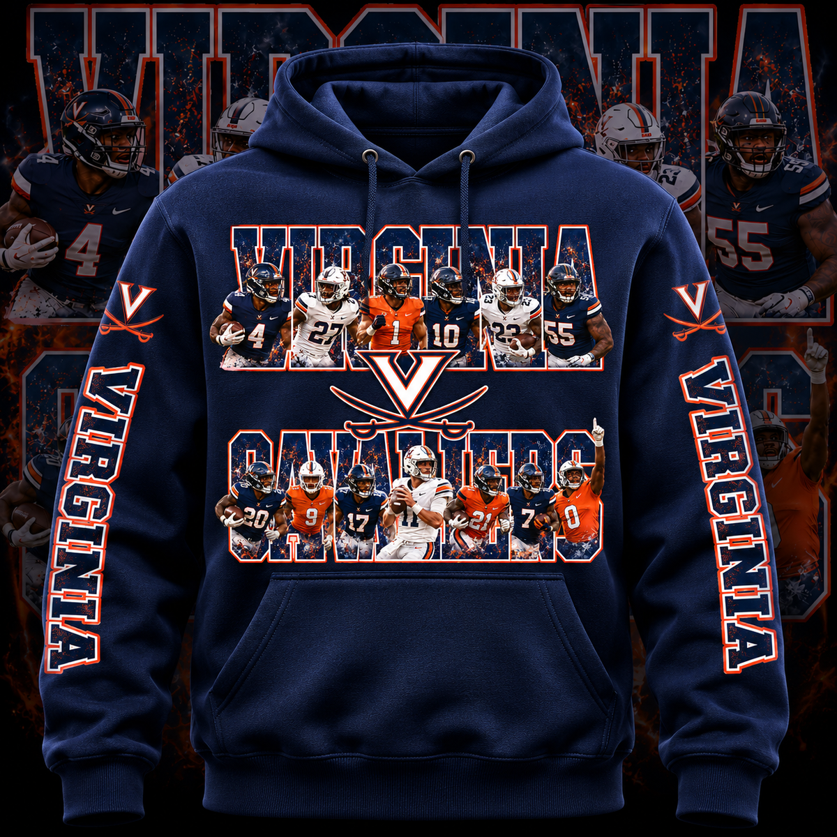 COLLEGE FB HOODIE W/ SLEEVE PRINT COLLECTION