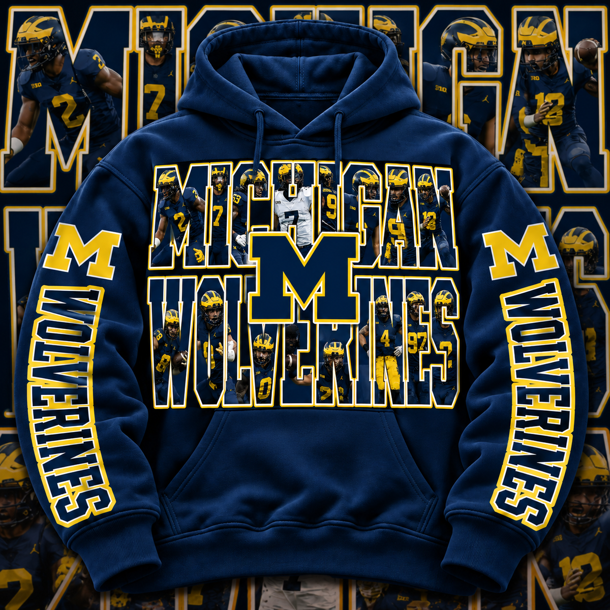 COLLEGE FB HOODIE W/ SLEEVE PRINT COLLECTION