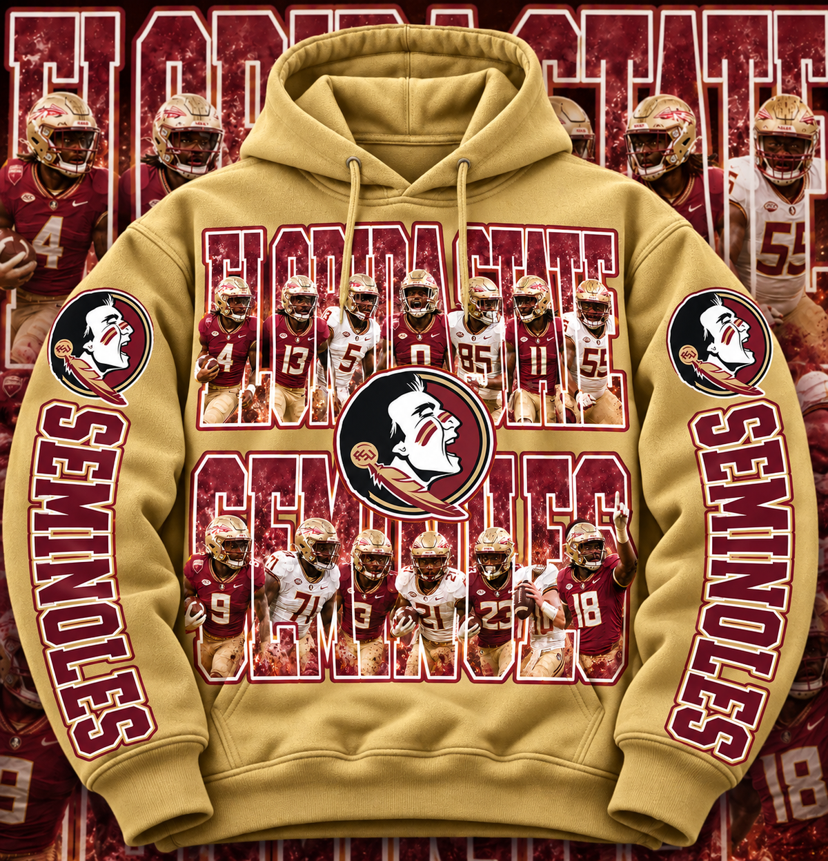 COLLEGE FB HOODIE W/ SLEEVE PRINT COLLECTION