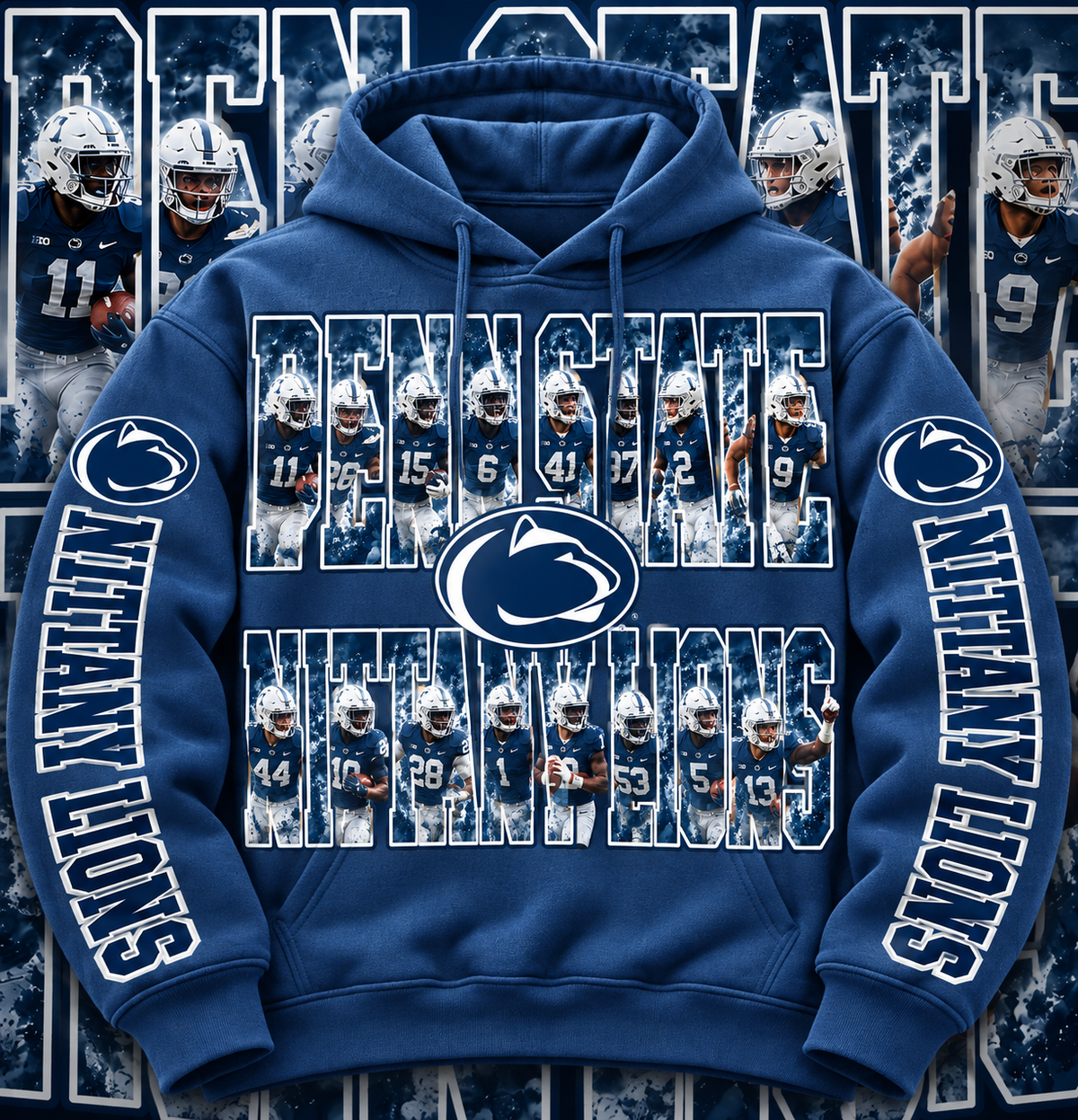 COLLEGE FB HOODIE W/ SLEEVE PRINT COLLECTION