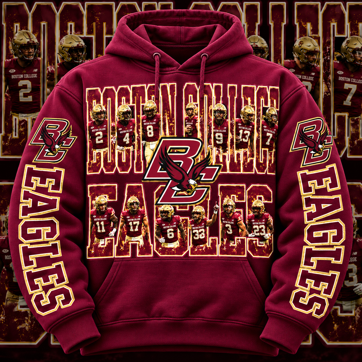 COLLEGE FB HOODIE W/ SLEEVE PRINT COLLECTION