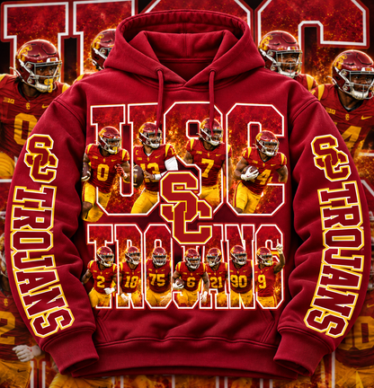 COLLEGE FB HOODIE W/ SLEEVE PRINT COLLECTION