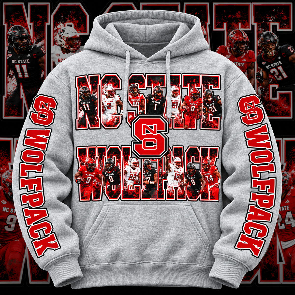 COLLEGE FB HOODIE W/ SLEEVE PRINT COLLECTION