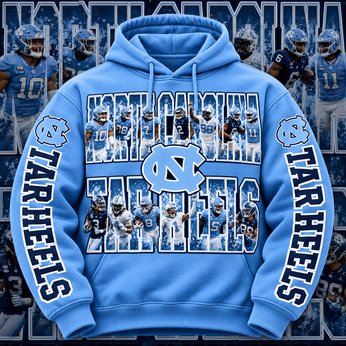 COLLEGE FB HOODIE W/ SLEEVE PRINT COLLECTION