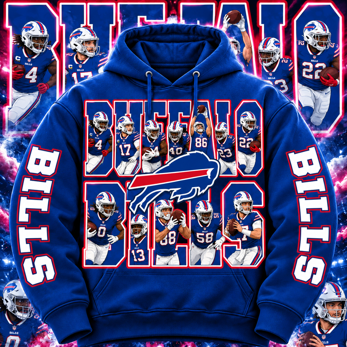 PRO FBALL HOODIE COLLECTION W/ SLEEVE PRINT GROUP 2