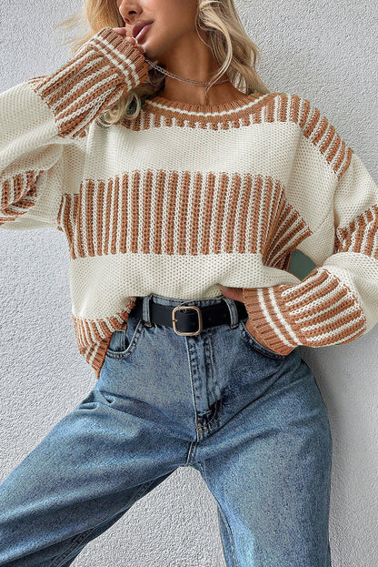 Two Tone Loose Sweater LT