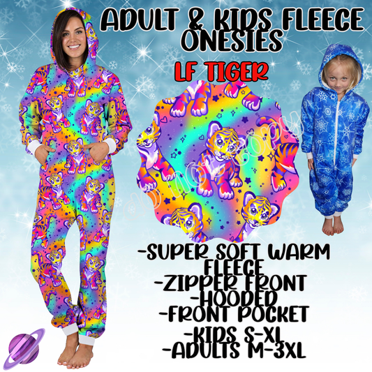 LF TIGER - ADULT & KIDS FLEECE ONESIES CLOSING 9/28