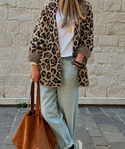 Leopard Casual Cardigan FB