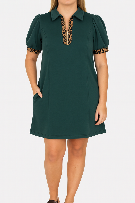 Leopard Quarter Zip Dress November.